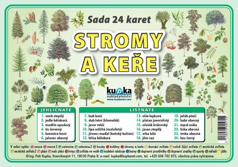 Levně Sada 24 karet - stromy a keře - Petr Kupka
