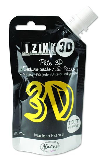 Levně Reliéfní pasta 3D IZINK - mimosa, žlutá, 80 ml