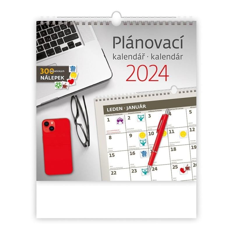 Levně Kalendář nástěnný 2024 - Plánovací kalendář/kalendár