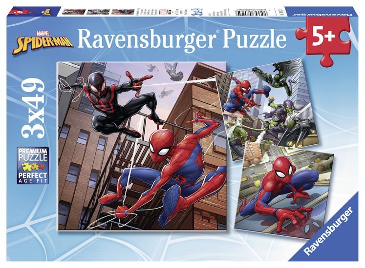 Levně Puzzle Spiderman v akci/3x49 dílků