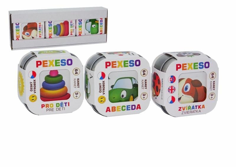 Levně Pexeso Abeceda, Zvířátka, Pro děti 3ks v krabičce