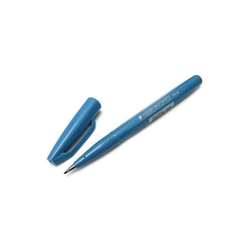 Levně Popisovač Pentel Touch Brush - světle modrý