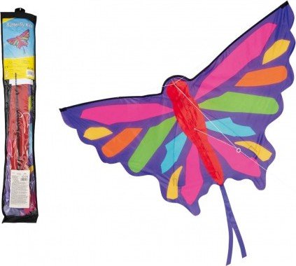 Levně Drak létající nylon motýl 130x74cm v sáčku