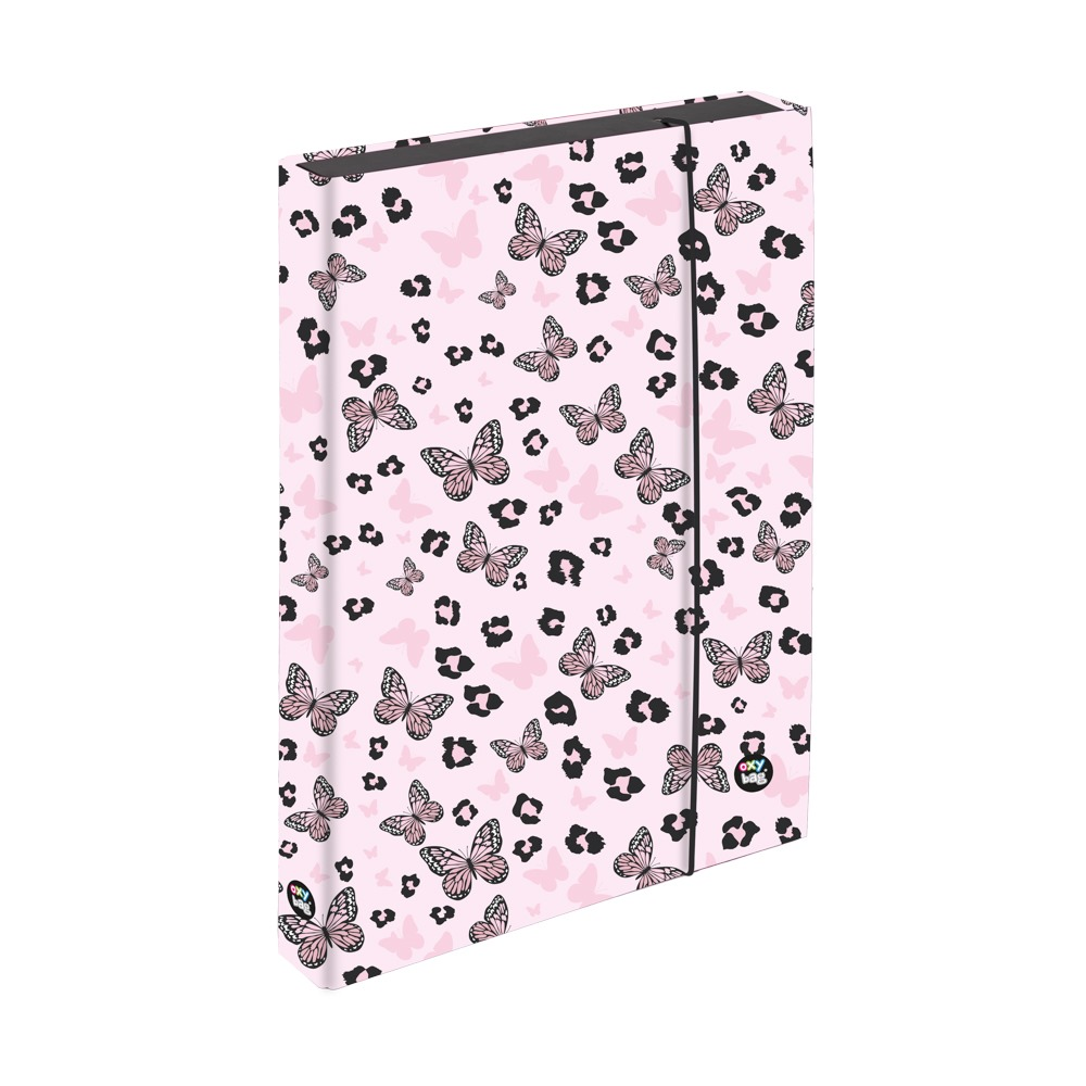 Product detail of Box na sešity A4 Jumbo OXY NEXT Butterfly pink
