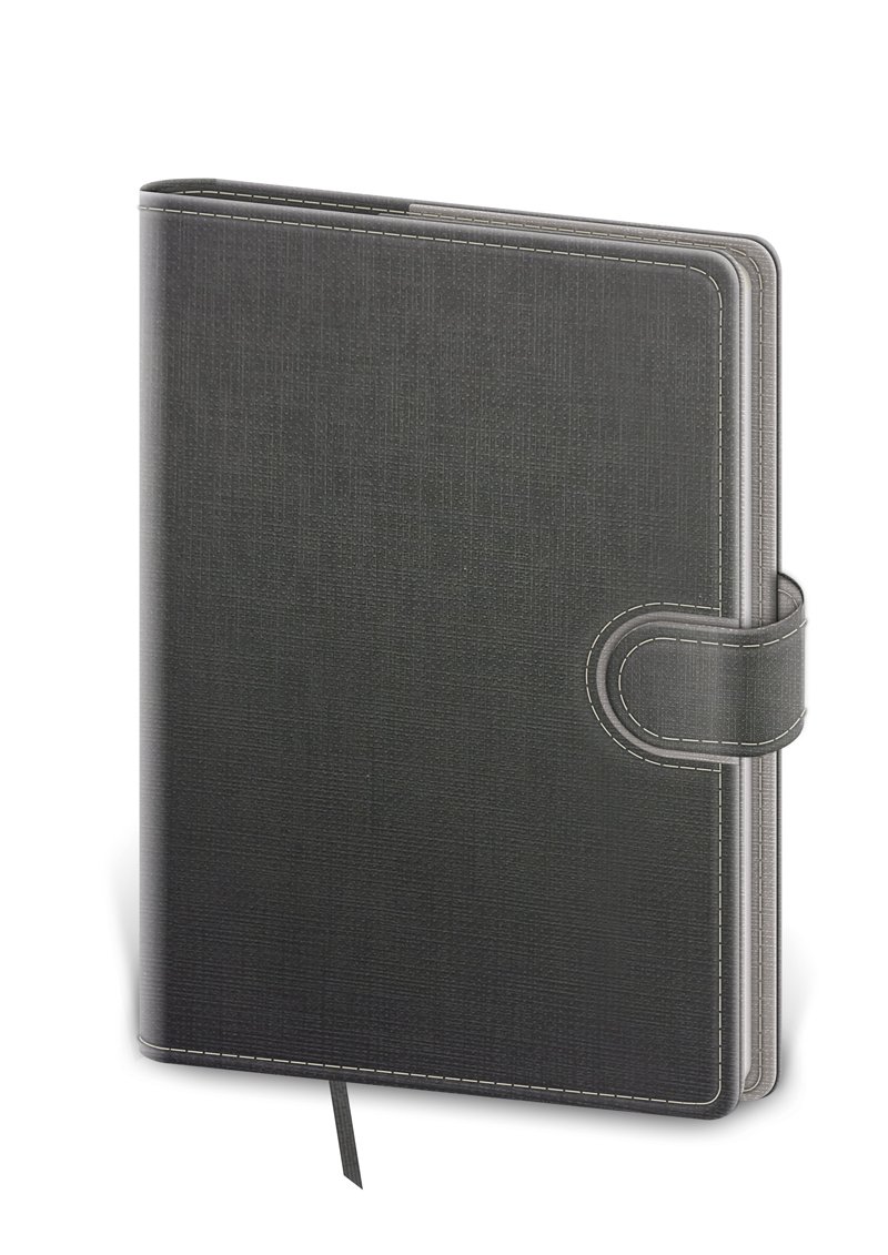 Zápisník - Flip-A5 šedo/šedá, linkovaný