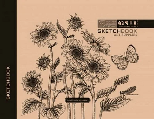 Levně Sketchbook KRAFT MEADOW 19,7 x 14,5 cm