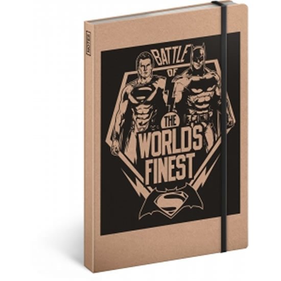 Levně Notes - Batman v Superman/Battle, linkovaný, 13 x 21 cm