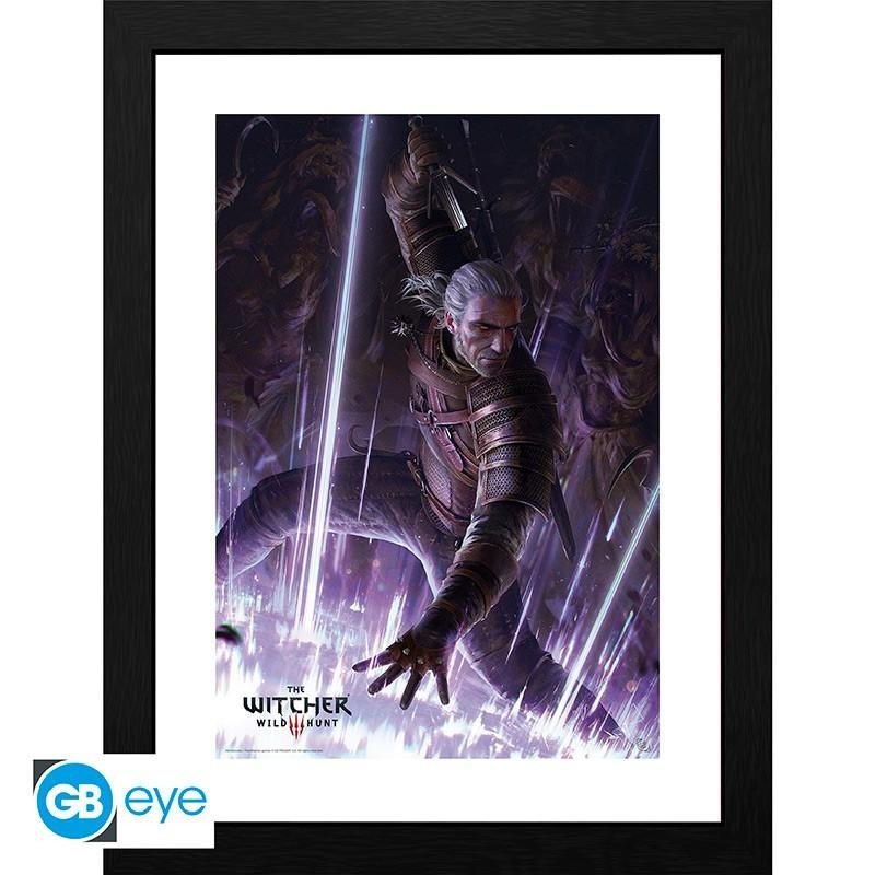 Levně Zaklínač Zarámovaný plakát -Geralt