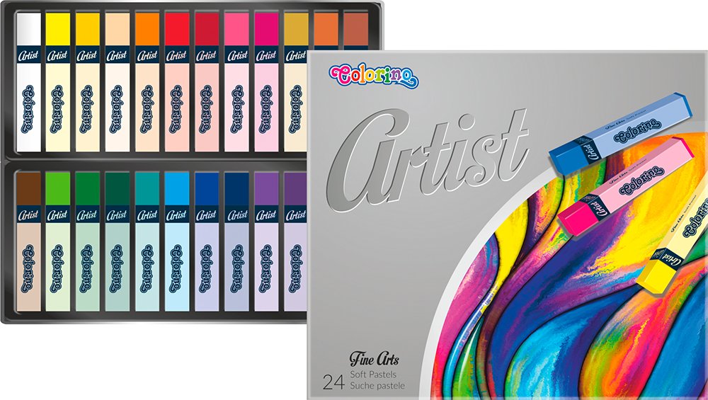 Levně Colorino Artist suché pastely, čtyřhranné, 24 barev