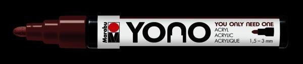 Levně Marabu YONO akrylový popisovač 1,5-3 mm - hnědý
