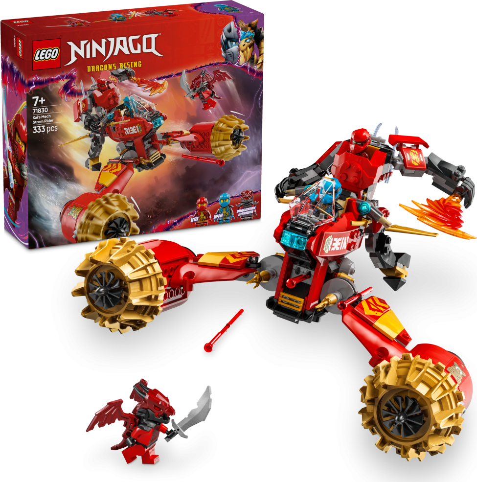 Levně LEGO® NINJAGO® 71830 Kaiův bouřný jezdec a robot - LEGO® NINJAGO®