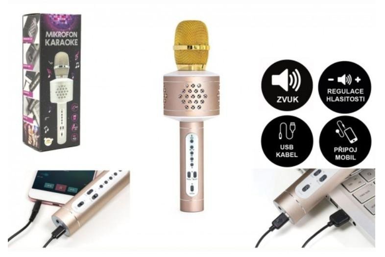 Product detail of Mikrofon karaoke Bluetooth/zlatý