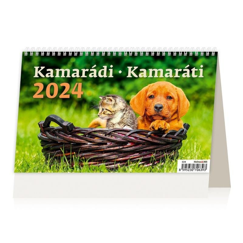 Levně Kalendář stolní 2024 - Kamarádi/Kamaráti