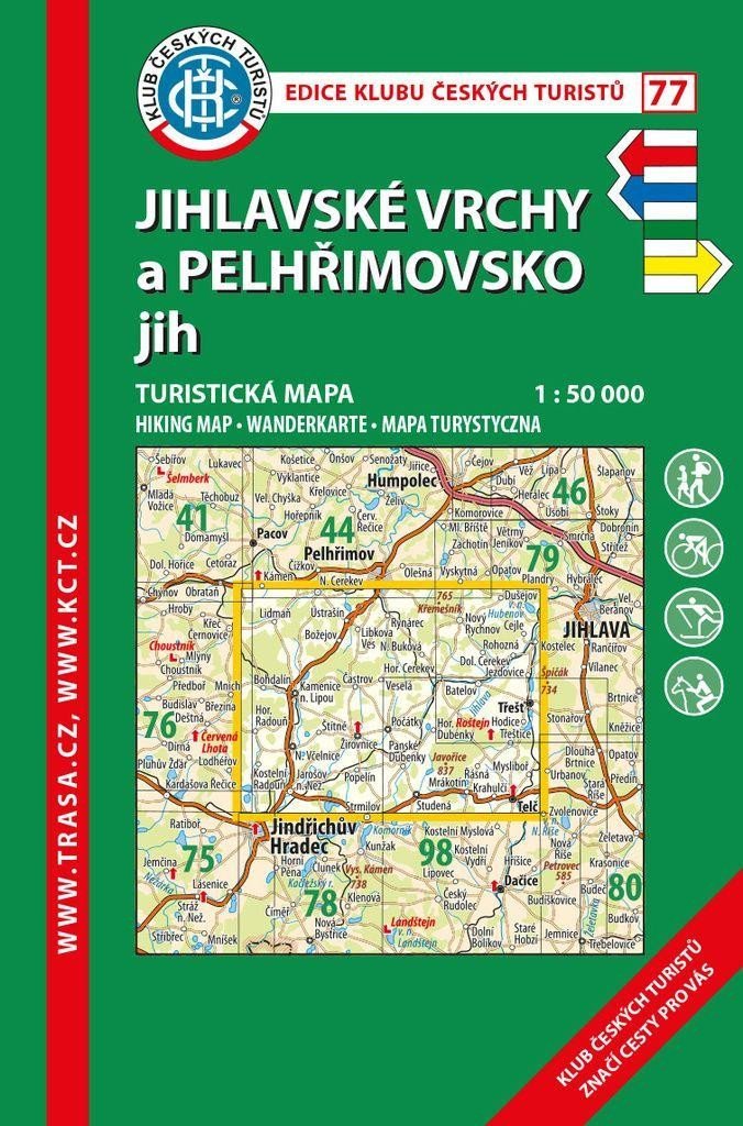 KČT 77 Jihlavské vrchy a Pelhřimovsko jih 1:50 000/ 6.vydání 2021