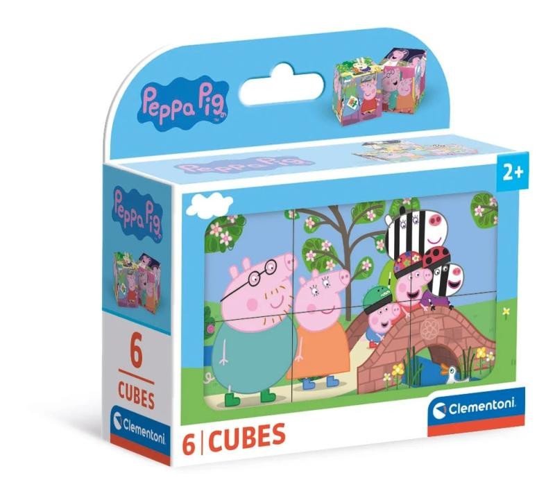 Levně Obrázkové kostky Peppa Pig 6 ks