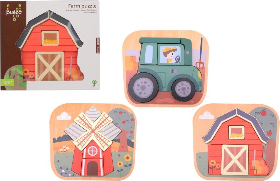 Product detail of Dřevěné puzzle Farma Jouéco®  - Johntoy