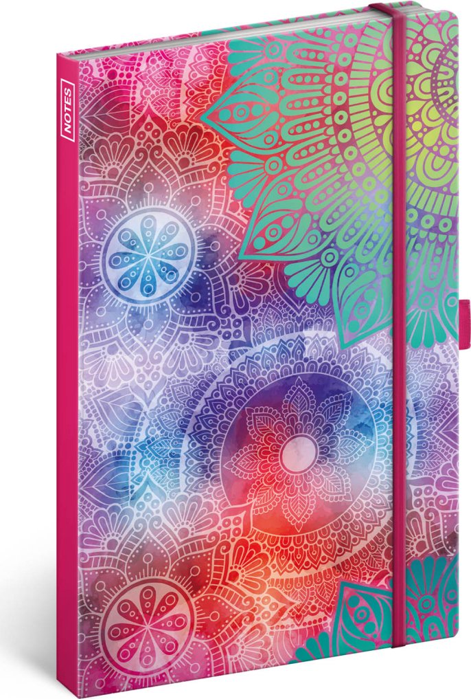Levně Notes Mandala, linkovaný, 13 × 21 cm