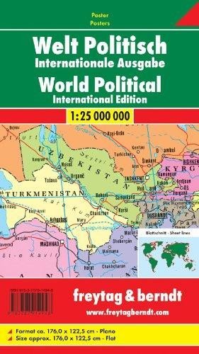 Levně Svět / nástěnná politická mapa 1:25 000 000 (175x121 cm) lamino+lišty