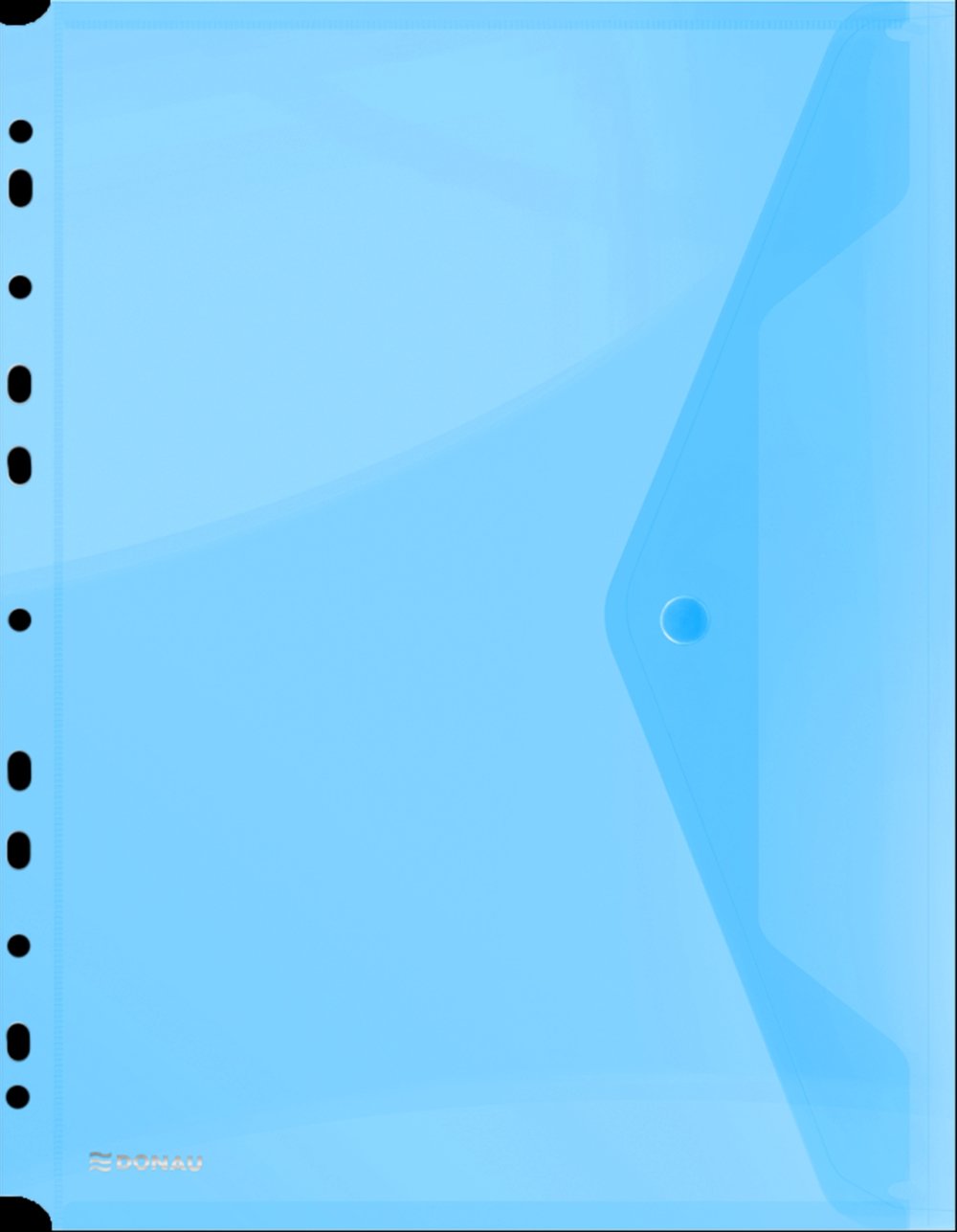 Levně DONAU obálka s drukem průhledná, A4, euroděrování, PP, modrá - 4ks