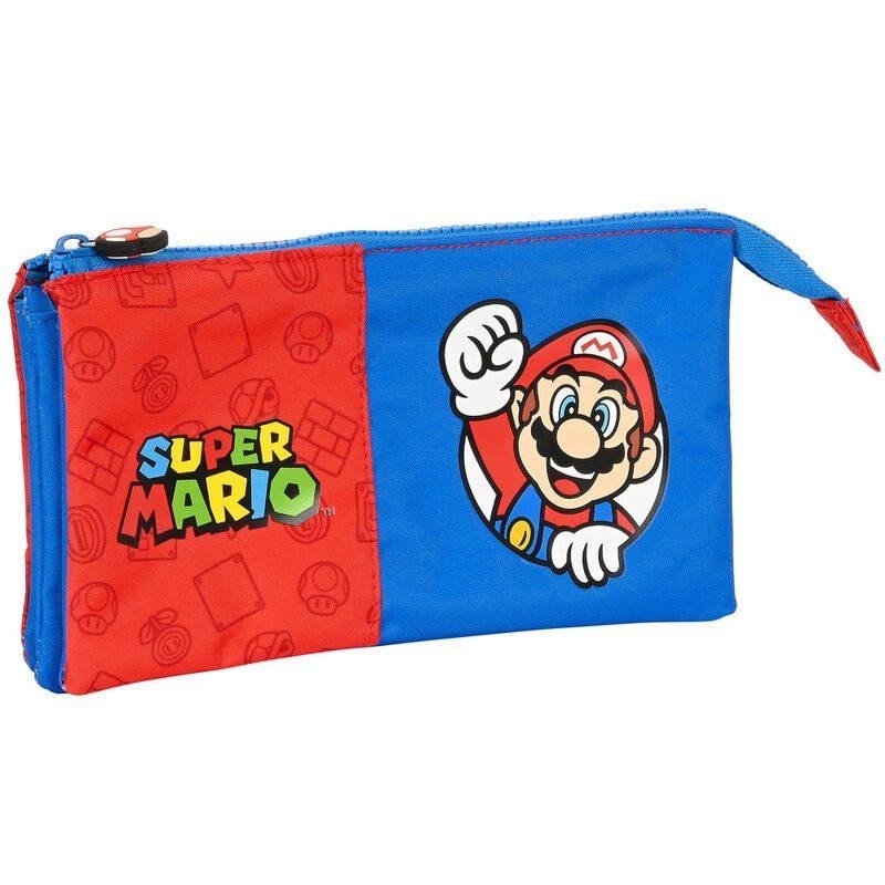 Levně Super Mario penál se 3 kapsami - Mario