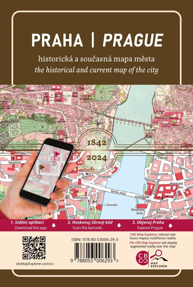 Levně Praha historická a současná mapa města