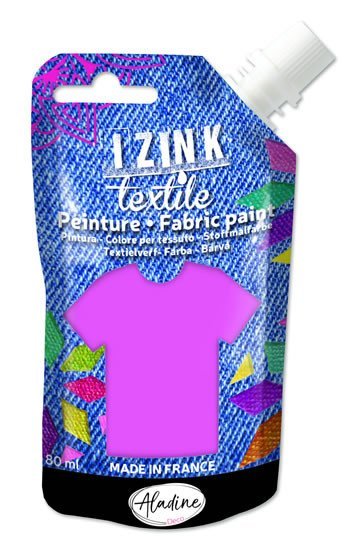 Levně Textilní barva IZINK Textile - světle růžová, 80 ml
