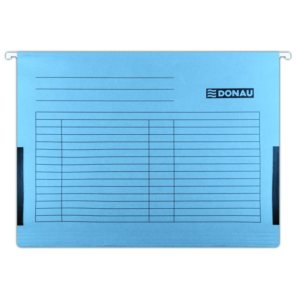 Levně DONAU závěsné desky s bočnicemi, A4, karton, modré - 25ks