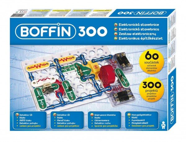 Levně Stavebnice Boffin 300 elektronická 300 projektů na baterie 60ks v krabici 48x34x5cm