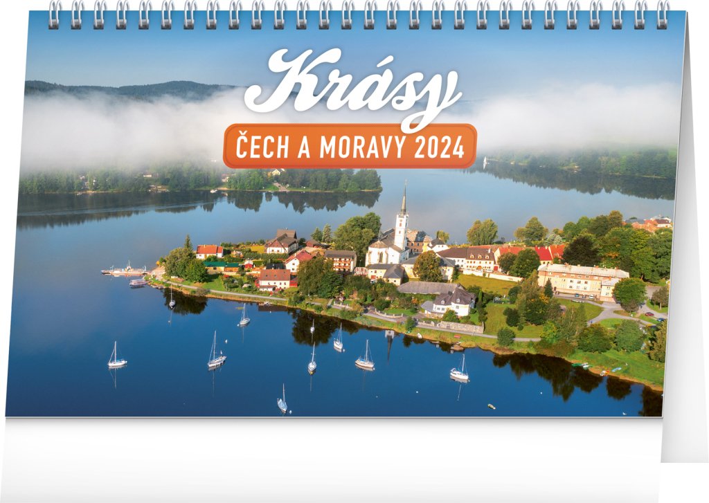 Levně Kalendář 2024 stolní: Krásy Čech a Moravy, 23,1 × 14,5 cm
