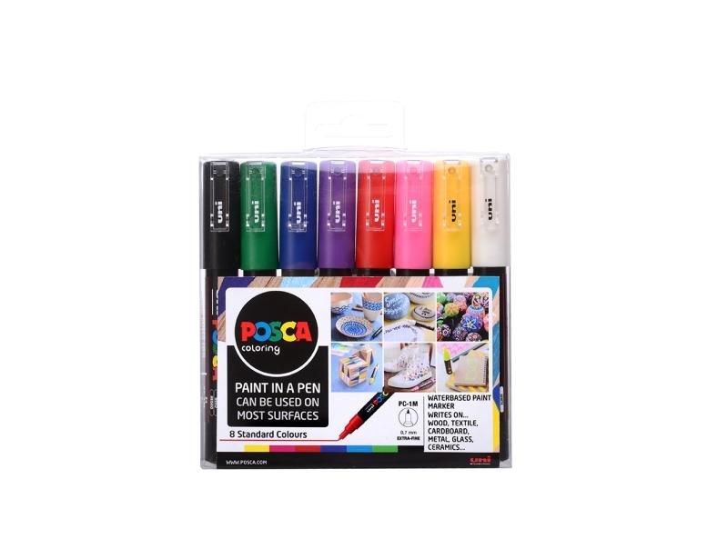 Levně POSCA Sada akrylových popisovačů - mix barev 8 ks