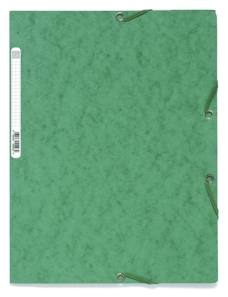 Levně Spisové desky s gumičkou A4 prešpán 400 g/m2 - zelené