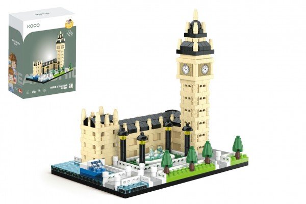 Levně Stavebnice mini KOCO Big Ben plast 523ks v krabičce 12,5x17x7cm