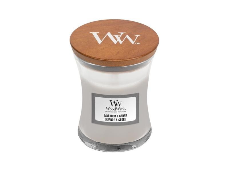 Levně WoodWick Lavender &amp; Cedar svíčka váza 85g