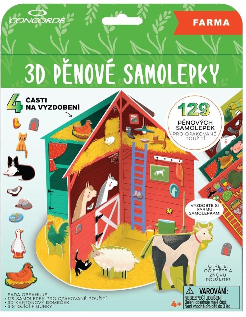 Levně Concorde Pěnové samolepky 3D - Farma