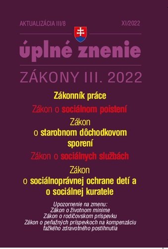 Levně Aktualizácia III/8 2022 – Zákonník práce
