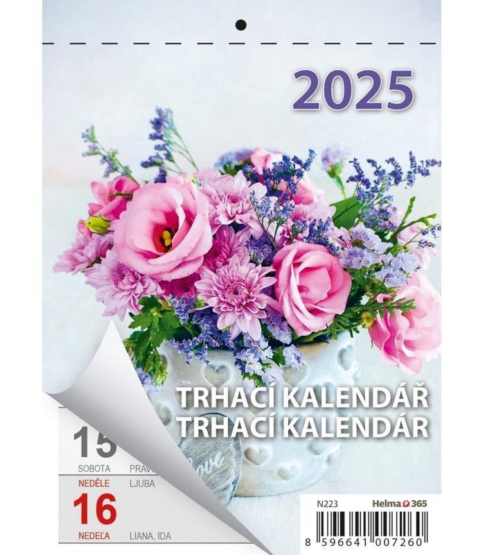 Levně Kalendář nástěnný 2025 - Týdenní trhací kalendář A6 / Týždenný trhací kalendár A6
