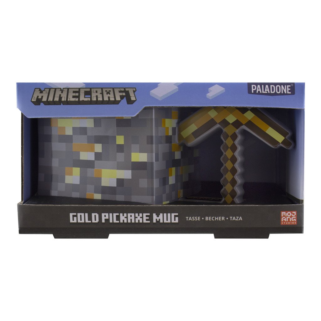Levně Hrnek Minecraft Pickkaxe zlatý 550 ml - EPEE Merch - Paladone