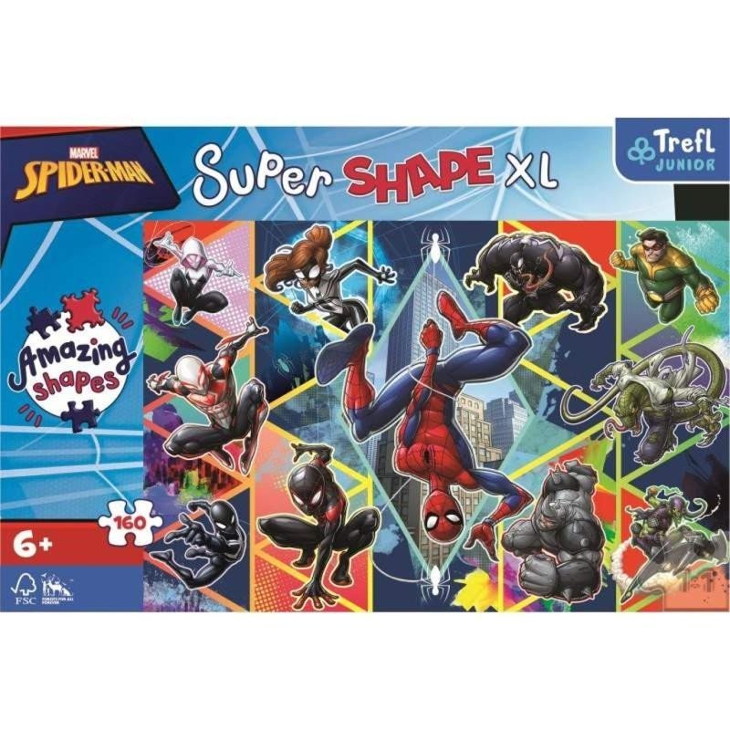 Levně Trefl Puzzle Super Shape XL Spiderman: Přidej se 160 dílků
