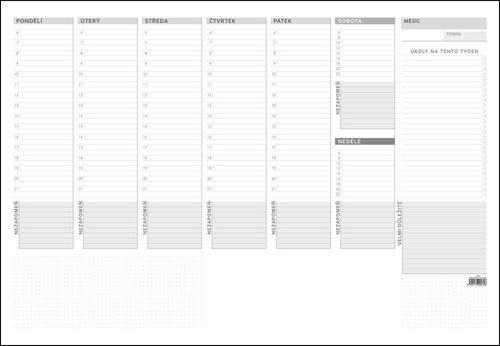 Levně Stolní plánovač A2 2025 týdenní mapa s lištou