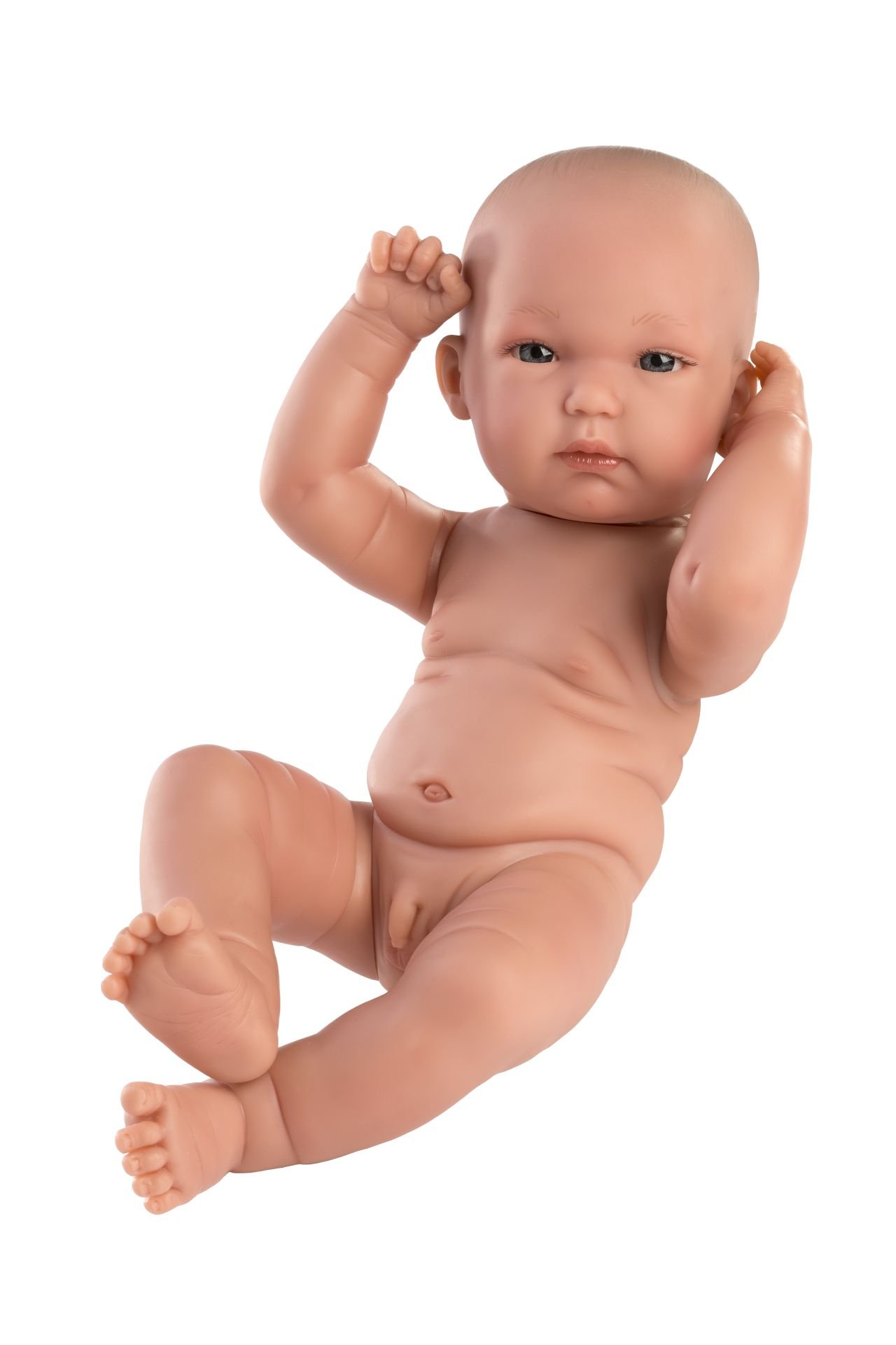 Levně Llorens 63501 NEW BORN CHLAPEČEK - realistická panenka miminko s celovinylovým tělem - 35 cm