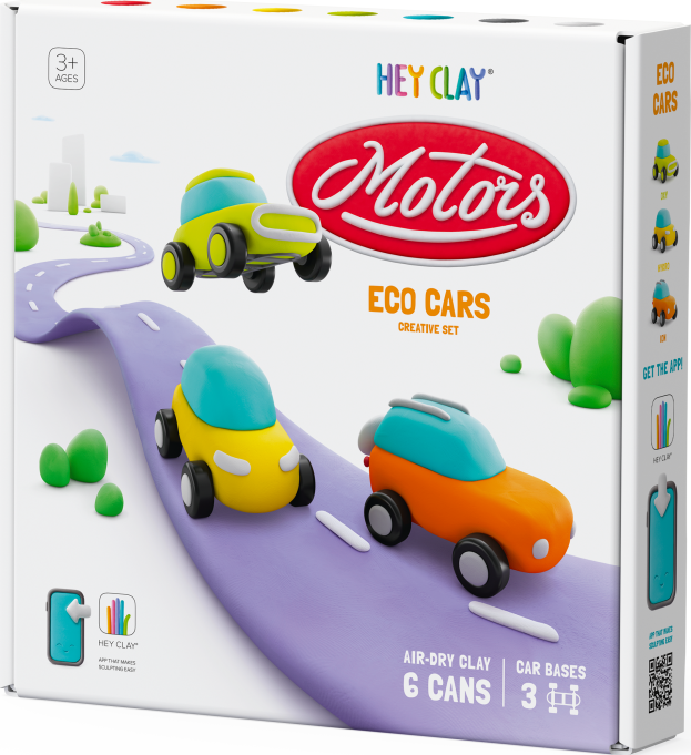Levně Hey Clay Kreativní sada - Eco auta - TM Toys