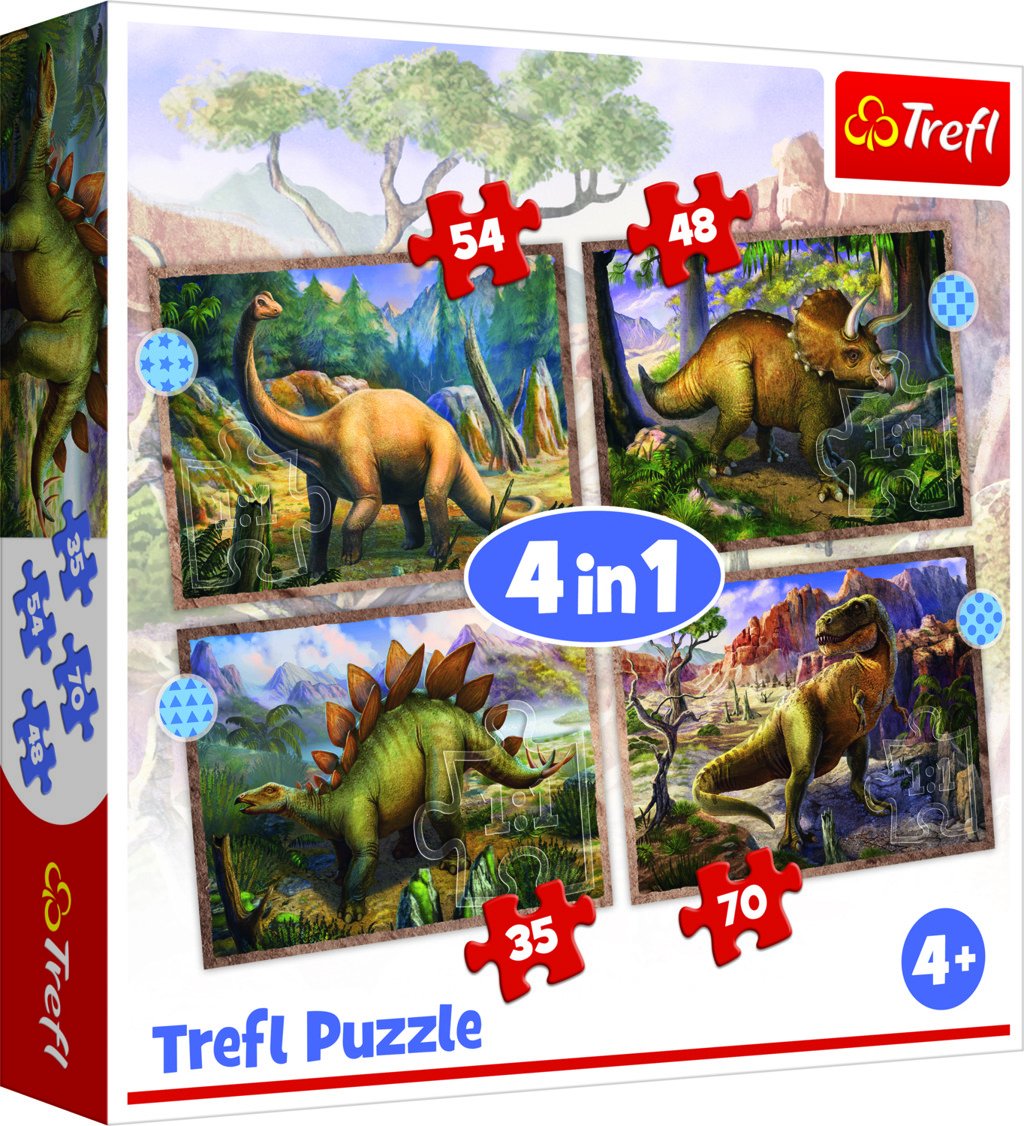Levně Trefl Puzzle Zajímaví dinosauři 4v1 - Trefl