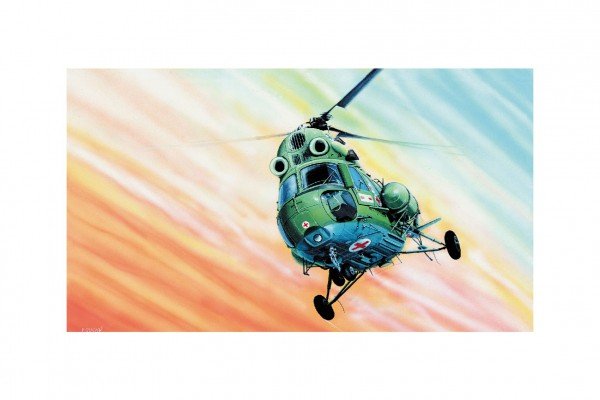 Levně Model Kliklak Vrtulník Mil Mi-2 27,6x30cm v krabici 34x19,5x5,5cm