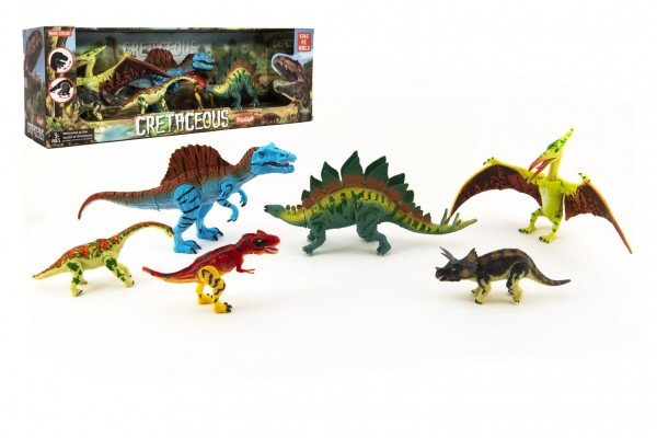 Levně Sada Dinosaurus hýbající se 6ks plast v krabici 48x17x13cm