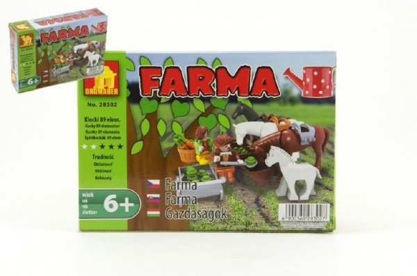 Levně Stavebnice Dromader Farma 28302 89ks v krabici 18,5x13x4,5cm