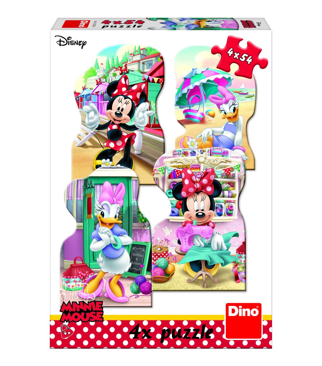 Puzzle Minnie a Daisy v létě 4x54 dílků - Dino