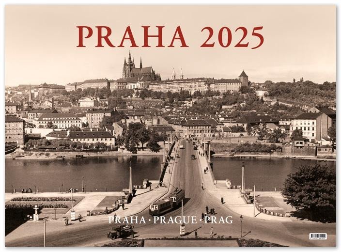 Levně Kalendář 2025 Praha historická - nástěnný