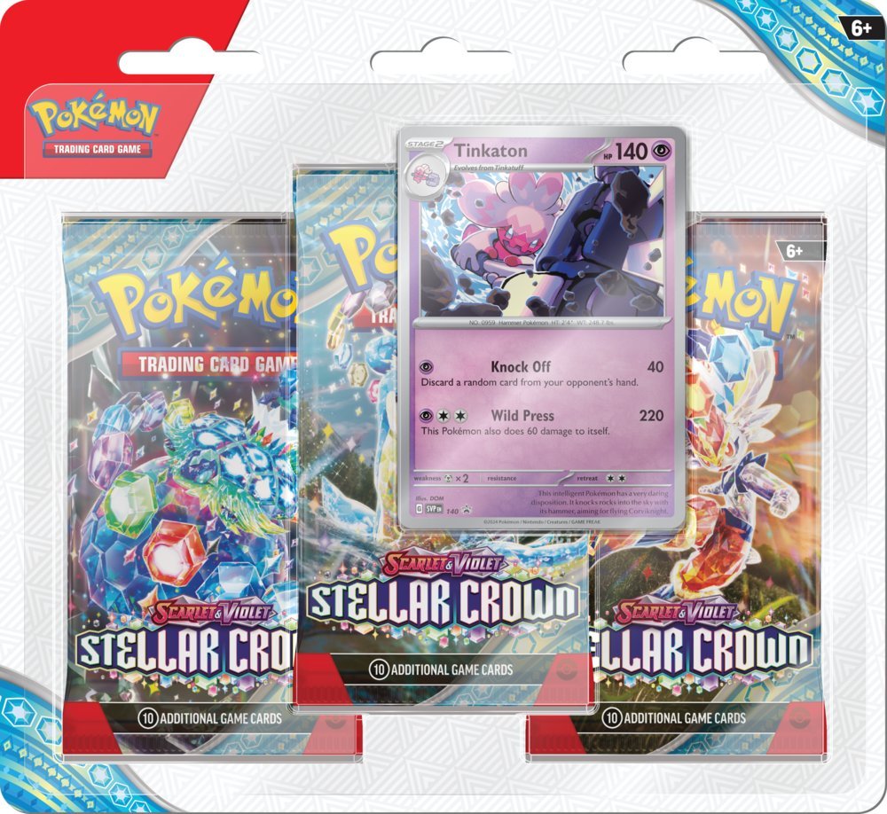 Levně Pokémon TCG: Scarlet &amp; Violet 07 Stellar Crown - 3 Blister Booster