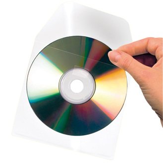 Levně djois samolepicí kapsa na CD/DVD, 127 x 127 mm, s chlopní, transparentní, 10 ks