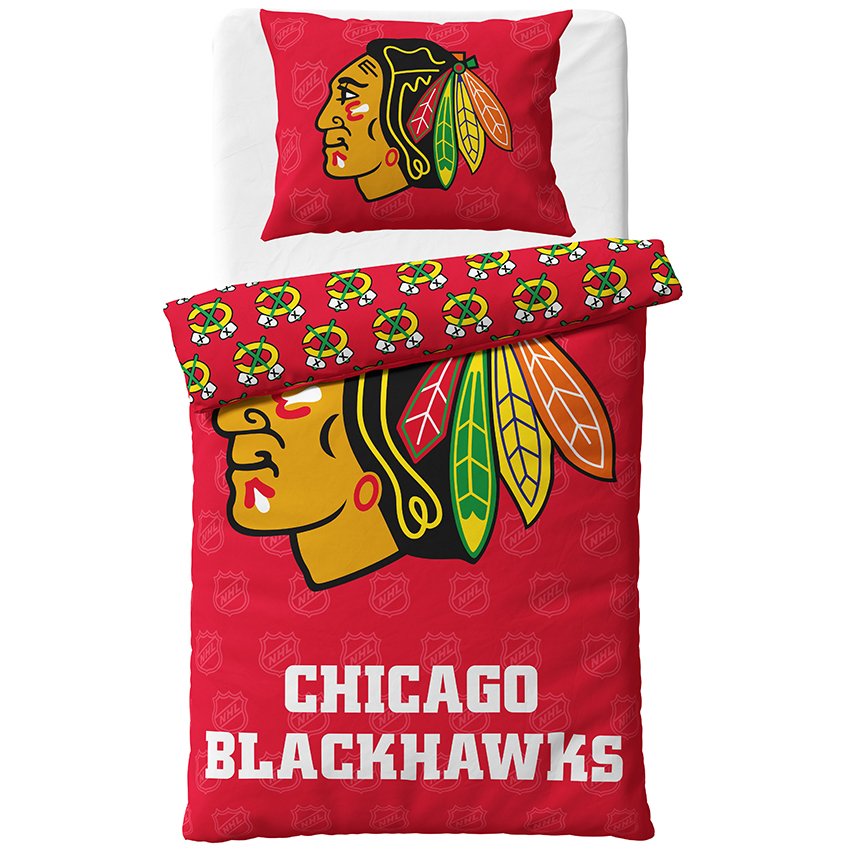 Levně Hokejové povlečení NHL Chicago Blackhawks Shields Velikost: 140x200 + 70x90 cm